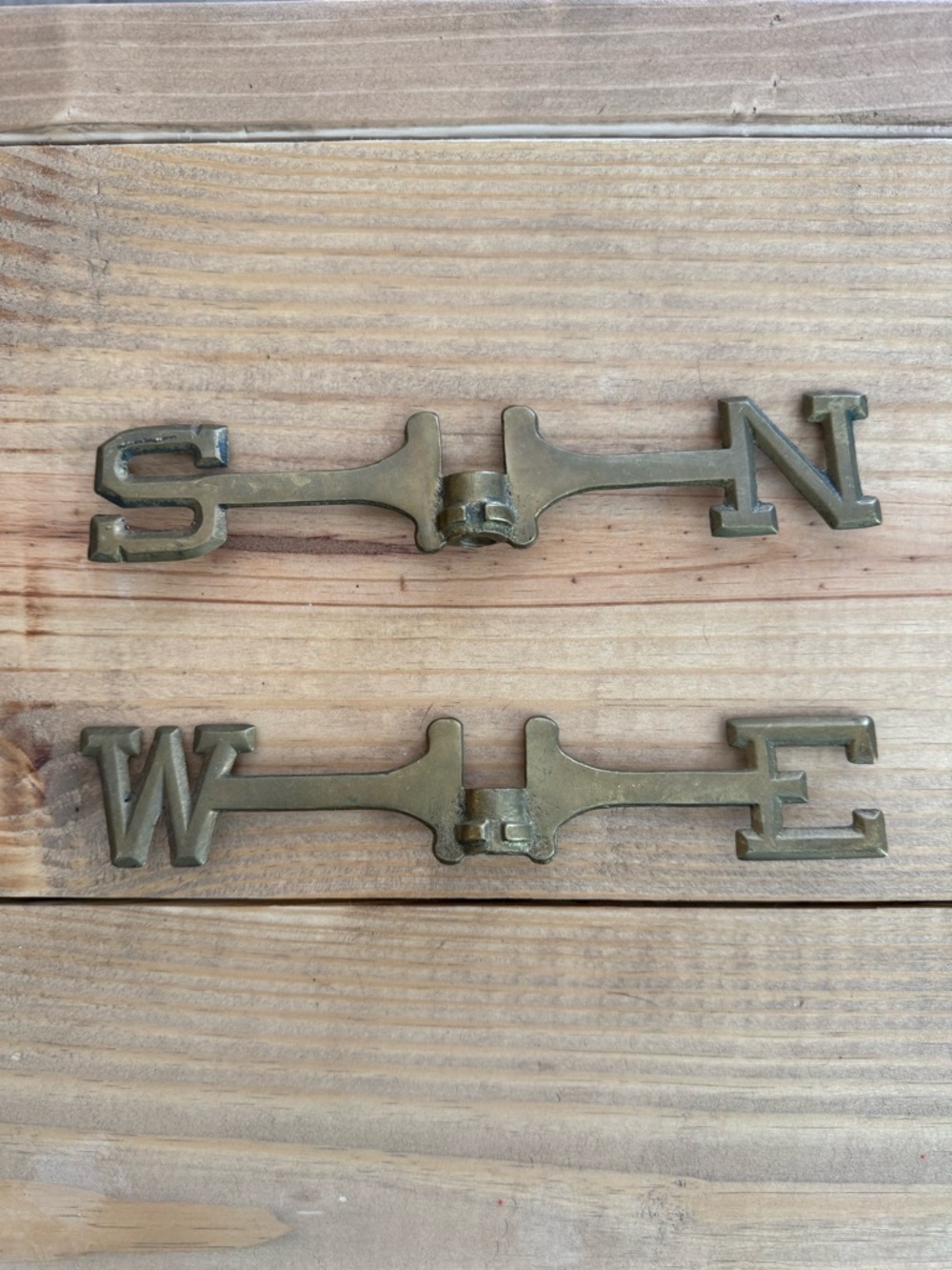 Brass (NSEW) Weathervane Outdoor Directionals 9”